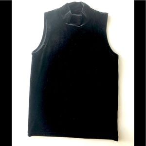 J Crew Velvet Mock Neck Sleeveless Top